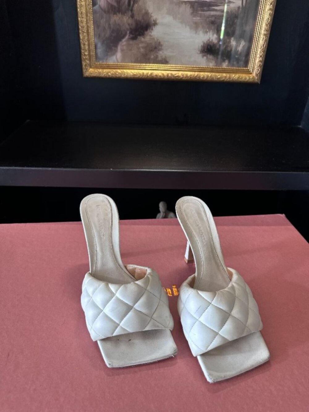 Bottega Veneta Padded Mules in Sea Salt | Size 37 (US 7)